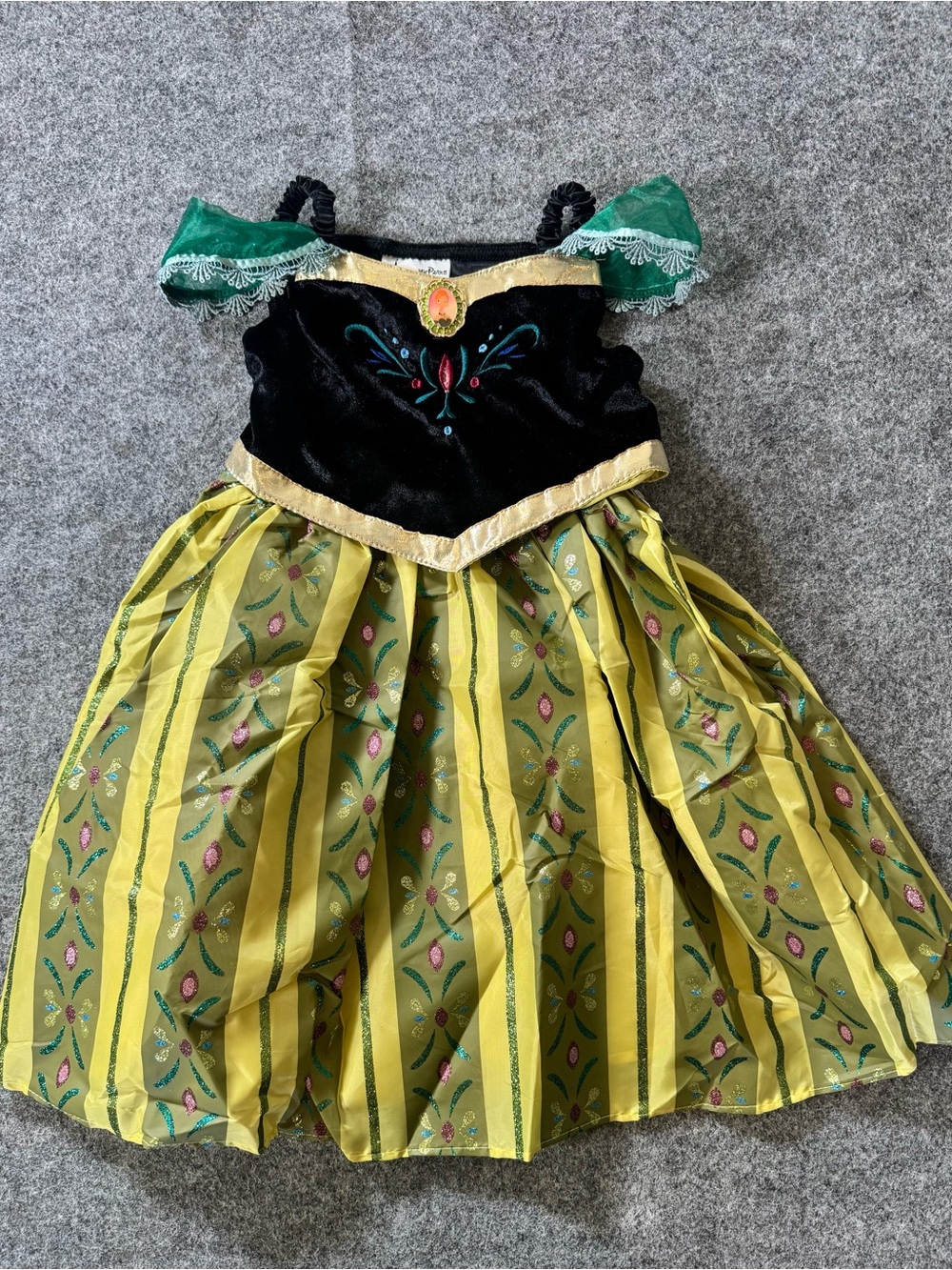 Disney Parks Anna Frozen Costume Dress Girls XS 4/5 Authentic Princess NWT